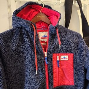 Penfield Zip Sherpa Style Fleece with Hood